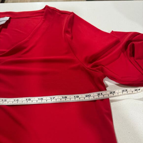 Chicos Women 3 Full Sleeve Red Dress - Picture 5 of 6